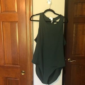 NWT Fabletics plus size bodysuit forest green size 4X